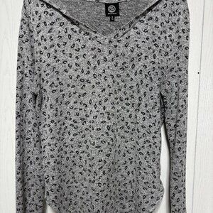 Bobeau  Super Soft Lightweight Knit Heather Gray Hoodie